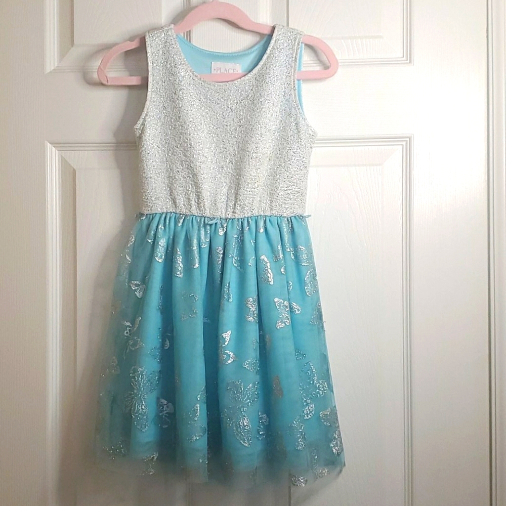 Girls Glitter butterfly dress
